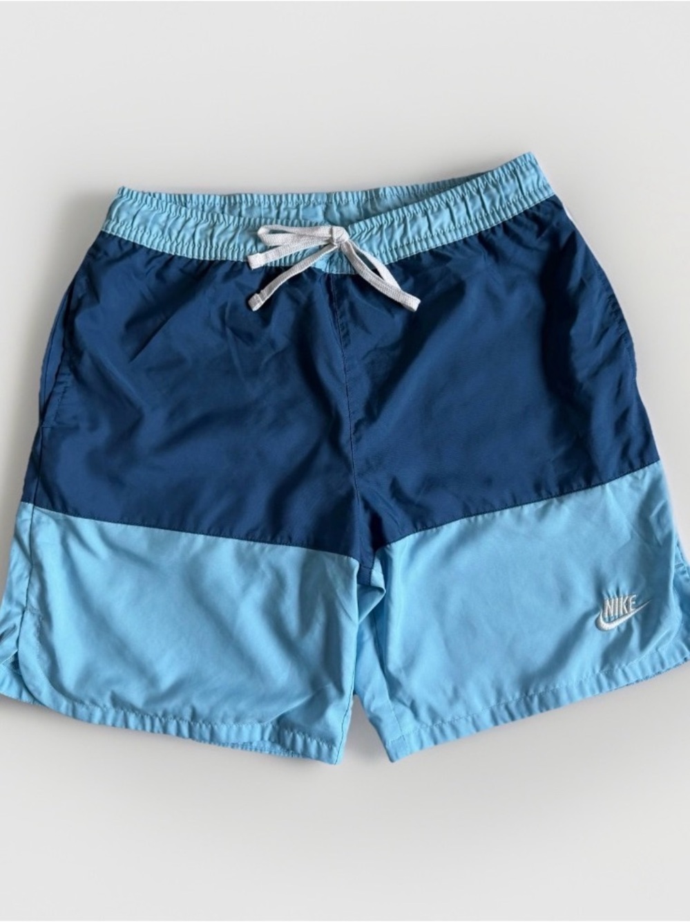 Nike Swim Trunks Mens S Blue Colorblock Board Shorts Summer Beach Pool